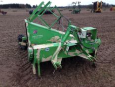 2010 Jones Engineering rear mounted rubber flail carrot topper. Serial No: 1607