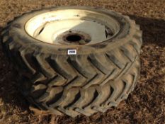 Pair 14.9R46 wheels and tyres to suit New Holland tractor