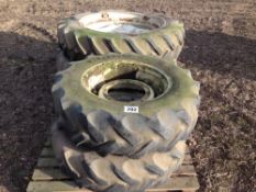 Set 12.4R24 & 13.6R38 wheels and tyres