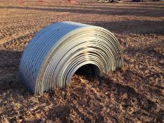 Quantity curved galvanised sections