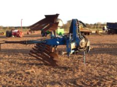 2004 Lemken Europal 9 6 furrow reversible manual variwidth plough with slatted mouldboards and press