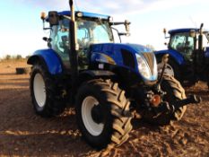 2010 New Holland T6090 Power Command 4wd tractor on 480/70R28 front and 580/70R38 rear wheels and