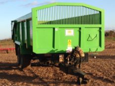 2012 AS Marston RCT 15FT root trailer with sprung drawbar, air and hydraulic brakes, hydraulic