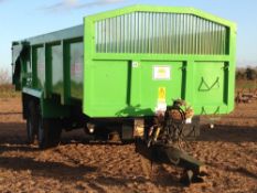 2012 AS Marston RCT 15FT root trailer with sprung drawbar, air and hydraulic brakes, hydraulic