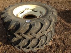 Pair 380/85R30 wheels and tyres to suit New Holland tractor