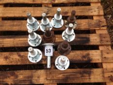 Quantity Terradisc disc hubs and shafts