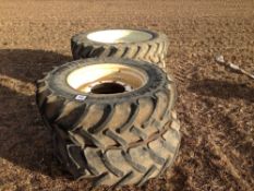 Set 380/90R46 & 380/85R30 wheels and tyres to suit New Holland tractor