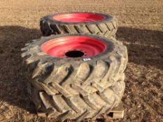 Set 380/90R50 & 380/85R34 wheels and tyres to suit Fendt tractor