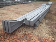 Mono Slope, Steel Framework on 20ft bays, frames, bolts, braces. 60ft long x 25ft wide