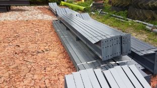 Apex Steel Framework on 15ft bays, with Purlins and Fixings. 75ft long x 30ft wide x 15ft @ eaves