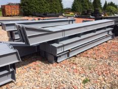 Apex Steel Framework on 20ft bays, frames, bolts and braces. 100ft long x 40ft wide x 15ft @ eaves