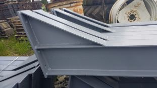 Apex Steel Framework on 15ft bays, with Purlins and Fixings. 90ft long x 30ft wide x 15ft @ eaves