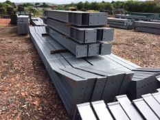 Apex Steel Framework, on 20ft bays, frames, bolts and braces. 100ft long x 50ft wide x 16ft @ eaves.