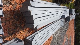 Apex Steel Framework on 15ft bays, with Purlins and Fixings. 75ft long x 30ft wide x 12ft @ eaves