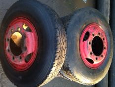 4 x wheels and tyres ex lorry 8 stud 8.25 x 17. Location: Peterborough, Cambridgeshire