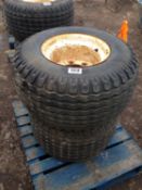 Pair 19.0/45-17 wheels and tyres