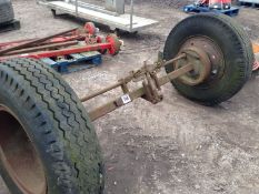 Axle and tyres
