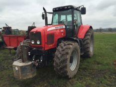 2008 Massey Ferguson 6499 Dyna-6 50kph 4wd tractor with front linkage and front suspension on 540/