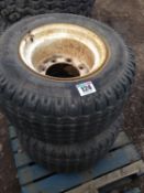 Pair 19.0/45-17 wheels and tyres