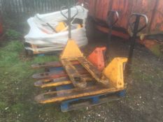 Qty of hand pallet trucks for spares