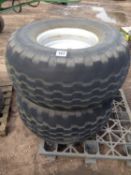 Pair 550/60-22.5 wheels and tyres