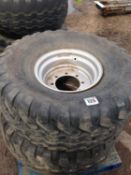 Pair 20.0/70-508 wheels and tyres