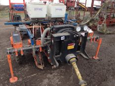 Stanhay Star 80 inch single bed 4 row drill with Horstine Farmery granule applicator. Serial No: