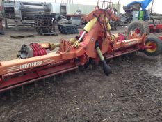2000 Lely Lelyterra 600-45H folding power harrow with packer roller, clodboard and tungsten tines.