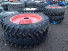 Set 380/85R30 & 380/90R46 Fendt row crop wheels and tyres