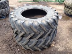 Pair 16.9R28 tyres