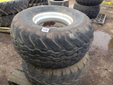 Pair 550/60-22.5 wheels and tyres
