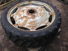 Pair 8.3R44 wheels and tyres with Massey Ferguson centres