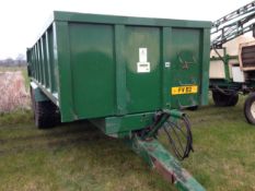 2010 Bailey 16t root crop trailer with Michelin 560 tyres and rear drawbar. Serial No: 8754