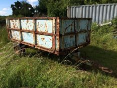 Weeks Trailer (1977) Serial Number 112791 3ton single axle trailer c/w tail gate floor needs