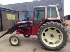International 574 (1978) Reg No: VEG8185 c/w loader, Location: Peterborough, Cambridgeshire