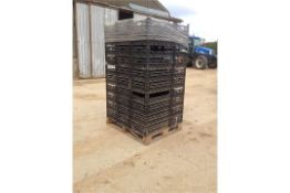 100 Interlocking Stacking Basket Trays (picture representitive). Location: Holt, Norfolk.