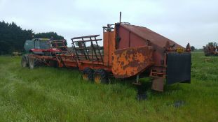 Richard Larrington 9 bale straw laying machine. Location Milton Keynes, Buckinghamshire