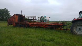 Richard Larrington 9 Bale Straw Laying Machine. Location Lakenheath, Suffolk.