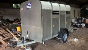 Ifor Williams Livestock Single Axle Trailer. Type P8G, 8ft long, Location Fakenham, Norfolk.