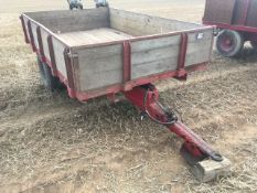 Single axle wooden sided trailer