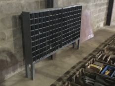 Quantity metal storage compartments with Metric, UNC & UNF nuts and bolts