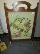 Oak Framed Tapestry Fire Screen