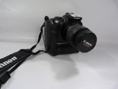 Canon EOS 300D Digital Camera Body Complete with Battery Grip and 18-55mm Lense