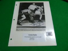 Signed Photo of Carmen Basilio - World Middleweight Champion 1953