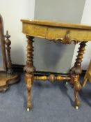 Victorian Walnut Sewing Table