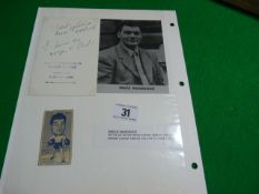 Signed Bruce Woodcock Photo - British Heavyweight Champion 1945 - 1950