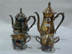 4 Piece Silver Plated Tea Set