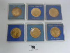 6 William Wilberforce Bronze Commemorative Coins