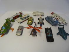 Collection of Dinky Television Related Vehicles - Batman - Thunderbirds etc