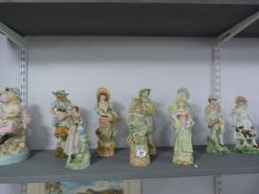 10 Continental Bisque Figures